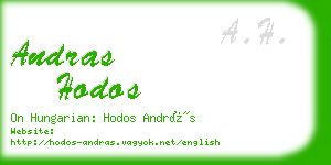 andras hodos business card